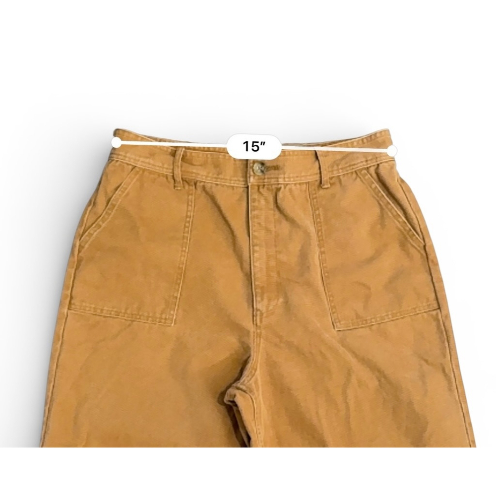 Frye Women's Nadia Trouser High-waist Wide-leg Canvas Pants Color:Nutmeg Sz 30 - Picture 4 of 10